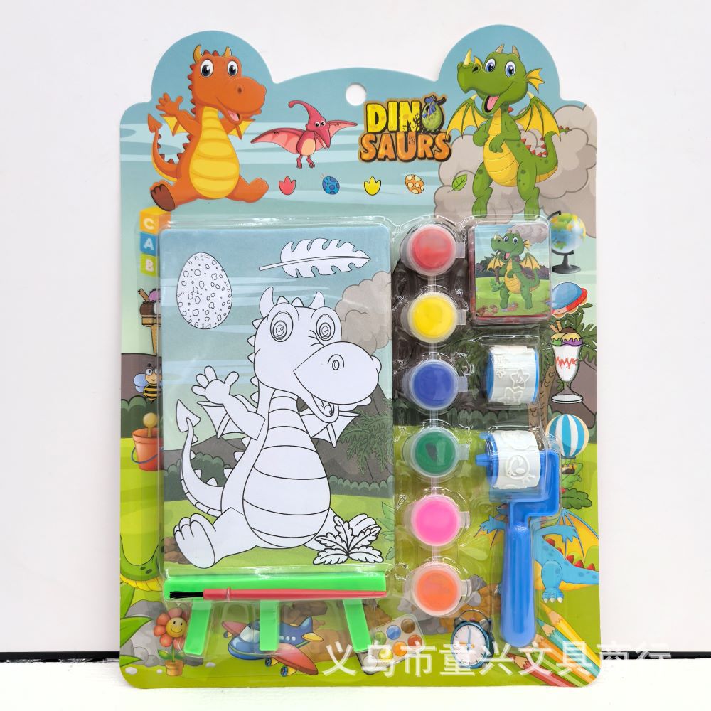 Nuevo sello de rodillo mágico de dibujos animados de bricolaje para niños, pintura creativa, juego de pintura, premios de jardín de infantes