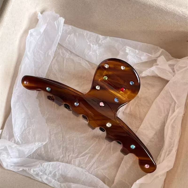 韩系镶钻醋酸一字抓夹后脑勺盘发鲨鱼夹头饰发饰女高级感半扎发夹|undefined
