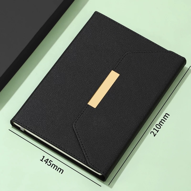 A5 juego de caja de regalo de cuaderno de negocios de tres pliegues de alta gama, cuaderno de registro de estudiante de oficina de alto valor personalizado