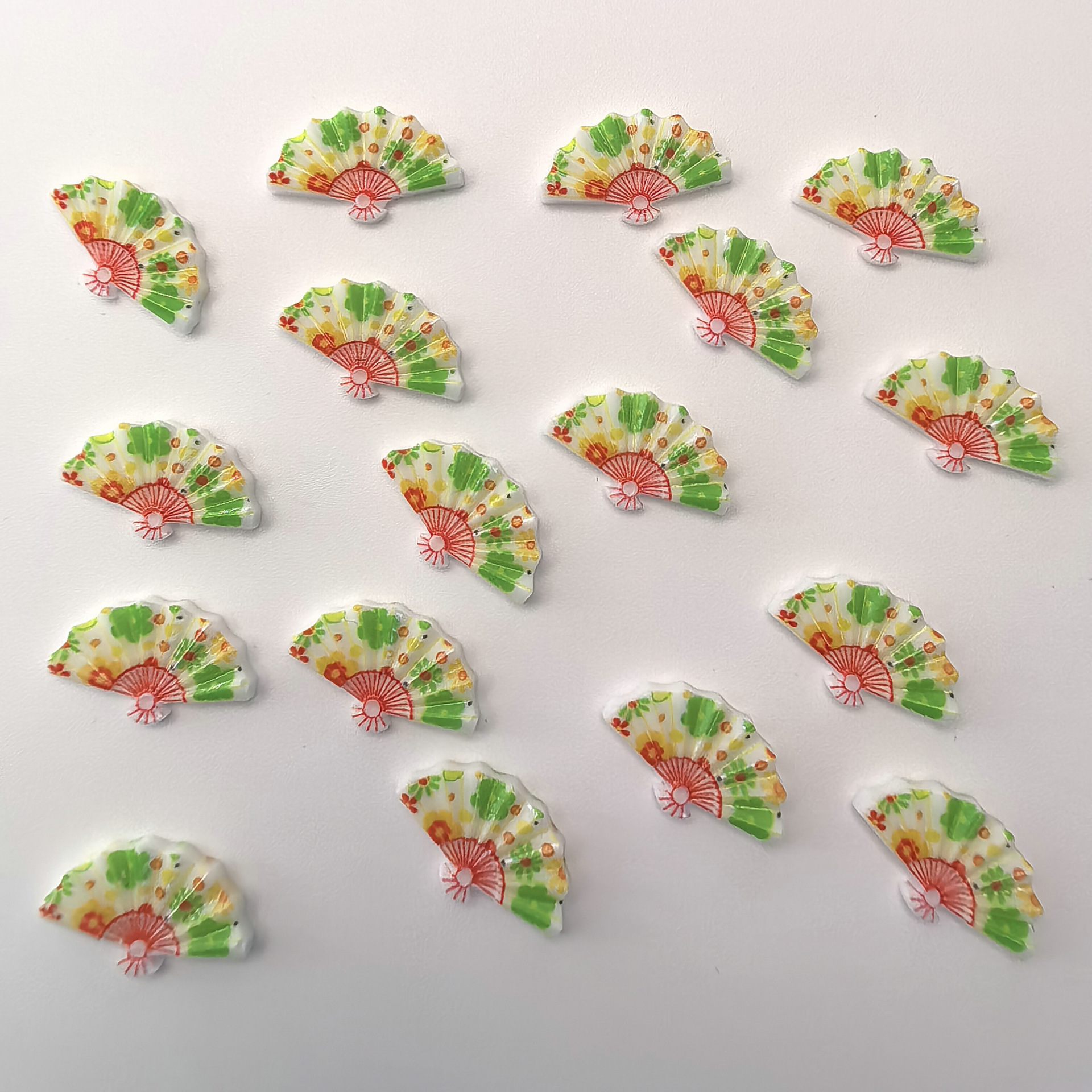 夏天跨境国潮爆款扇子树脂手工DIY服装辅料手机壳配件批发00