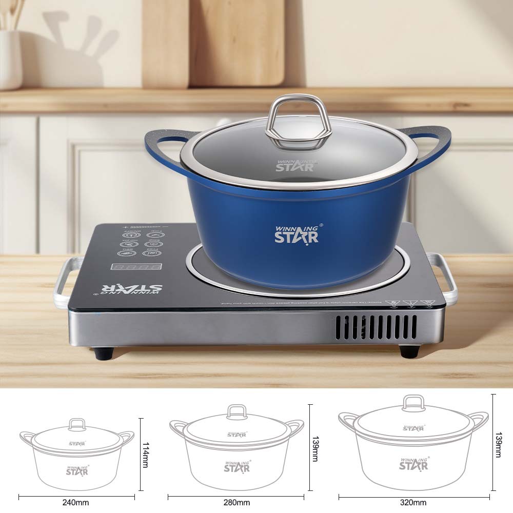 Winningstar transfronteriza cocina especial utensilios de cocina arroz frito olla caliente agua hirviendo multifuncional sartén antiadherente Juego de 3 piezas