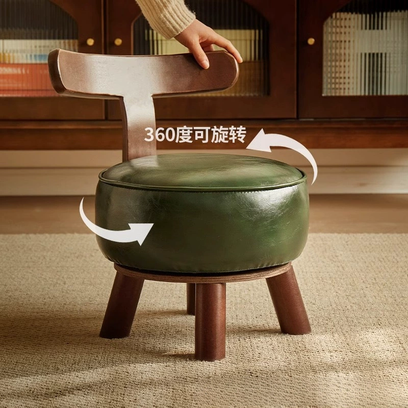 Маленький табурет вращающийся концентрический стул из цельного дерева домашний табурет гостиная диван простой мягкий мешок для обуви табурет вращающийся табурет