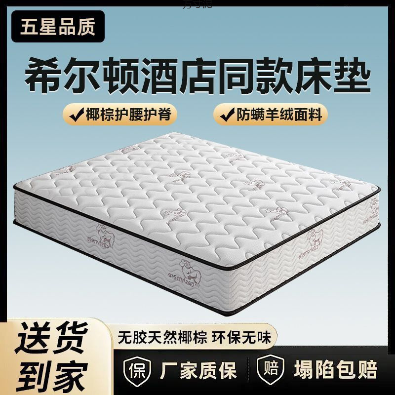 Five-Star Hotel Sponge Mattress Latex Coconut Palm Independent Spring 20cm Thickened Soft Cushion