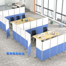 批发办公室屏风折叠移动隔断简易带玻璃工厂车间带轮可可订活动遮