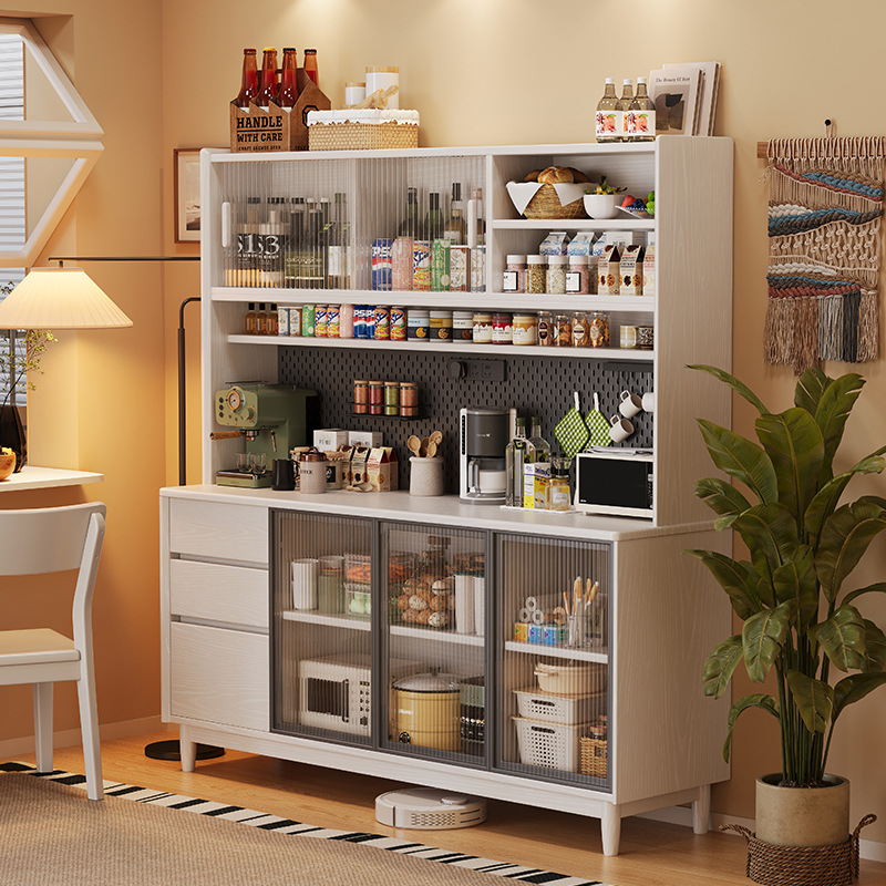 实木餐边柜家用客厅大容量储物茶水柜靠墙现代简约餐厅厨房储物柜