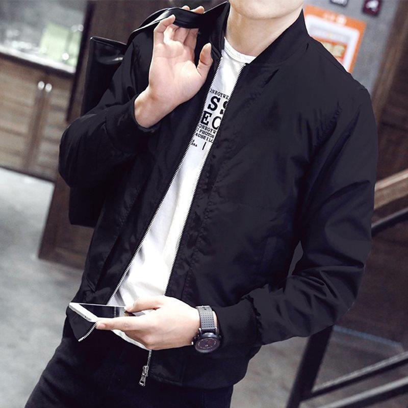 2021 autumn new men's coat Korean slim collar jacket men's casual spring youth coat.