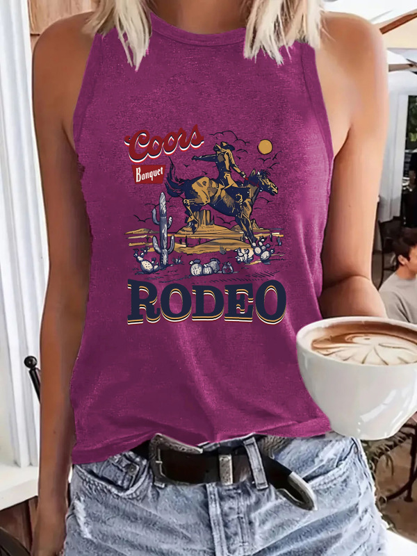 Aliexpress T-Shirt Pullover Western Export Sleeveless Top Round Neck Hot Selling Denim Vest Women Amazon Spring and Summer