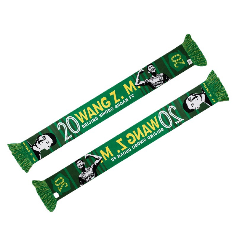 Wens bufandas de punto Liga de Campeones Super Fútbol bufandas de apoyo elásticas jacquard fan bufandas personalizadas