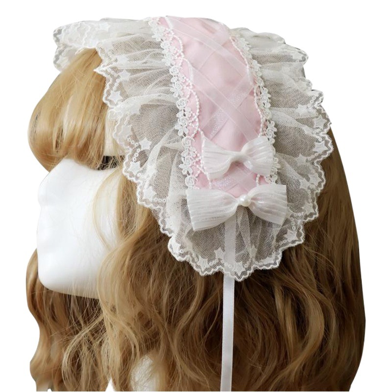 Cinta para el Cabello Lolita de Tela con Encaje