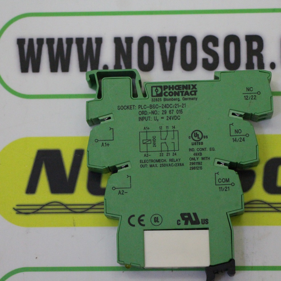 PHOENIX CONTACT继电器PLC-BSC-24DC/21-21 NO:2967015 24VDC咨询