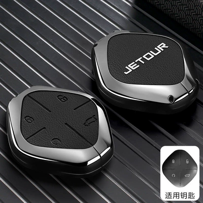Car key bag – Key Case for Men - jietu-d-model-leather-black-single-shell