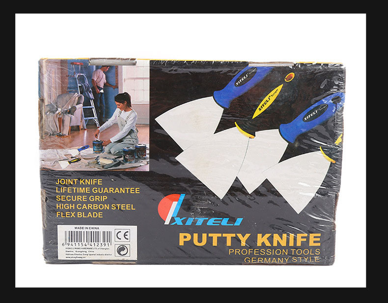 高碳钢腻子刮刀油灰刀汽车钣金喷漆刮刀墙面找平工具刮片清洁刀