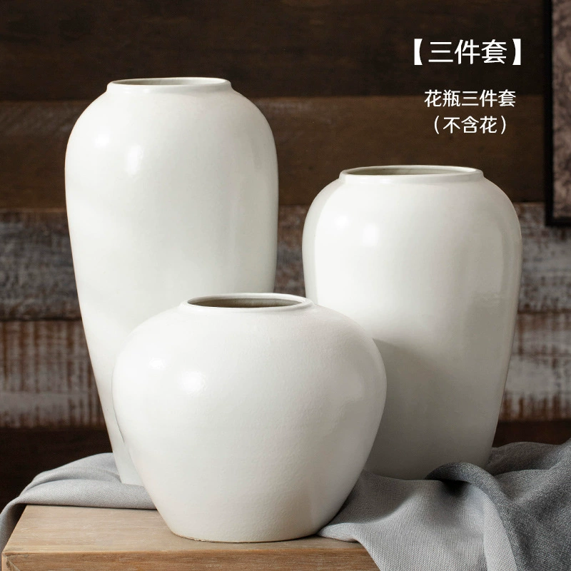Современный простой белый керамический вазон из Jingdezhen, витрина, композиция цветов, сосуд для отеля B&B, литературный сосуд для цветов, бесплатная доставка