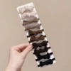 Dark hairgrip with bow, set, 10 pieces