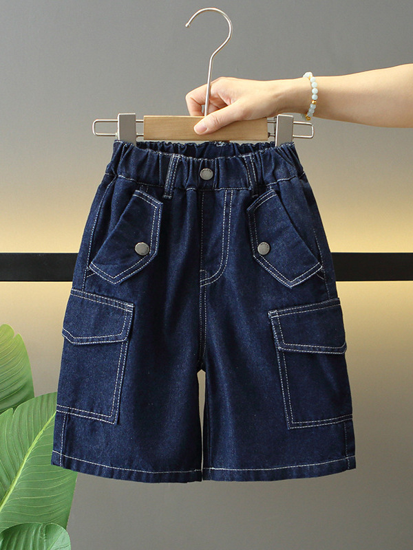 Pantalones de verano para niños 8092, nuevo estilo 2026, shorts de mezclilla coreanos para niños, shorts de verano a la moda para niños