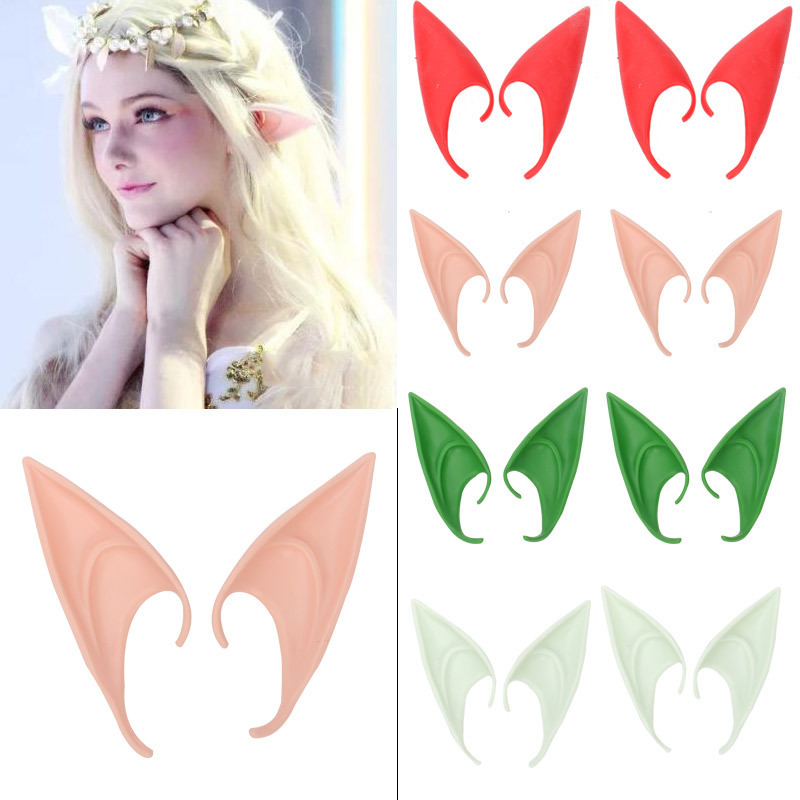 Halloween Christmas Elf Ears Party Dress up Props Same Style Latex Elf Pointed Ears Halloween Christmas Elf Ears Party Dress up Props Same Style Latex Elf Pointed Ears