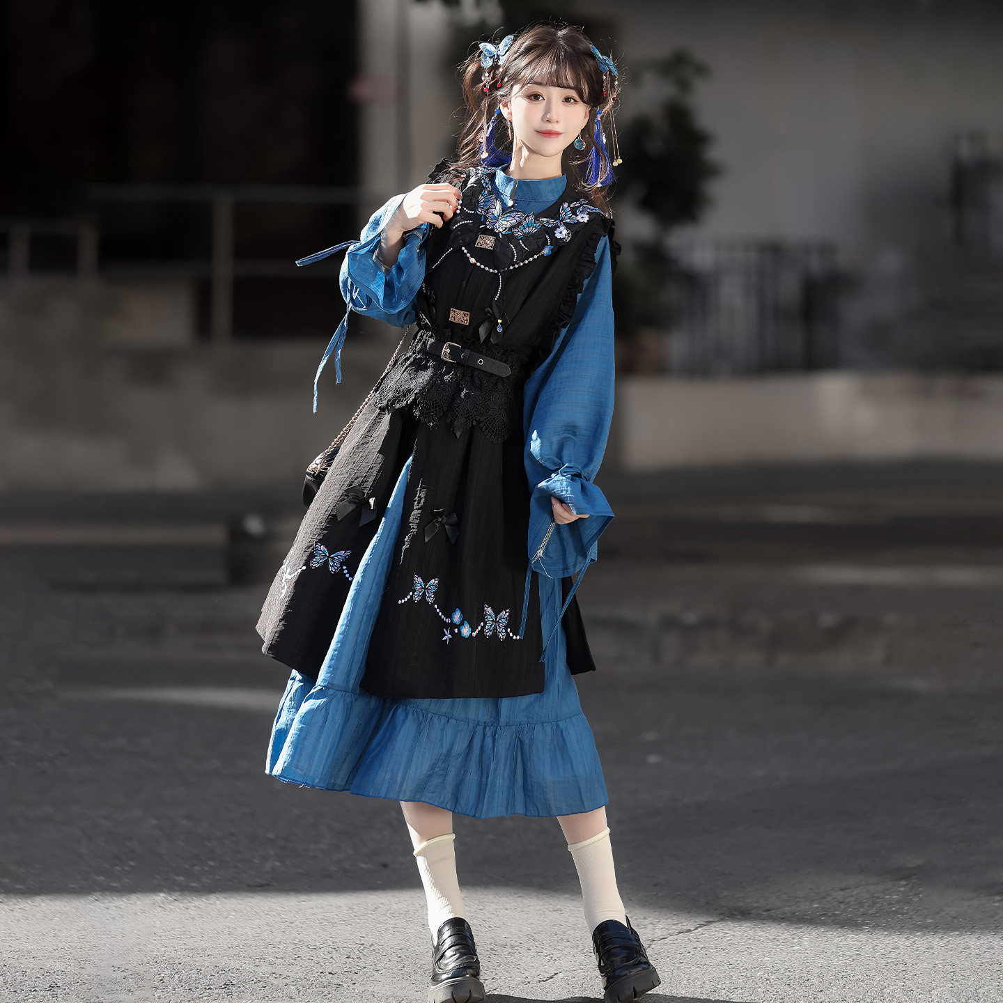 Luozhu Original Hanfu [Dream Butterfly] Ming Dynasty Style Bijia Lolita Eclectic Hanfu for Everyday Wear, Spring Style