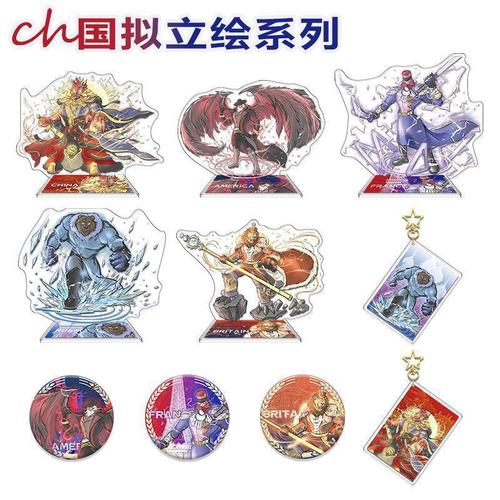 【Hongyi】Original Series of Ch National Style Illustration Standing Card Keychain Badges Acrylic Merchandise for Distribution
