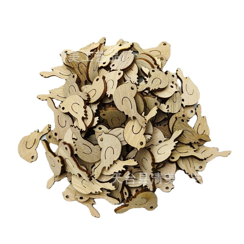 Madera pájaro creativo de madera rebanada mariposa forma artesanía decorativa adecuada para el Partido casero 100 unidades un paquete