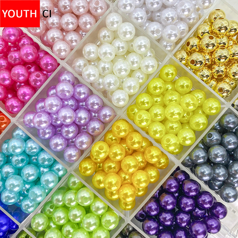 3-12mm High-Gloss Abs Imitation Pearl Jewelry Beige White Pearl DIY Material Beads Pearl Beads Loose Beads