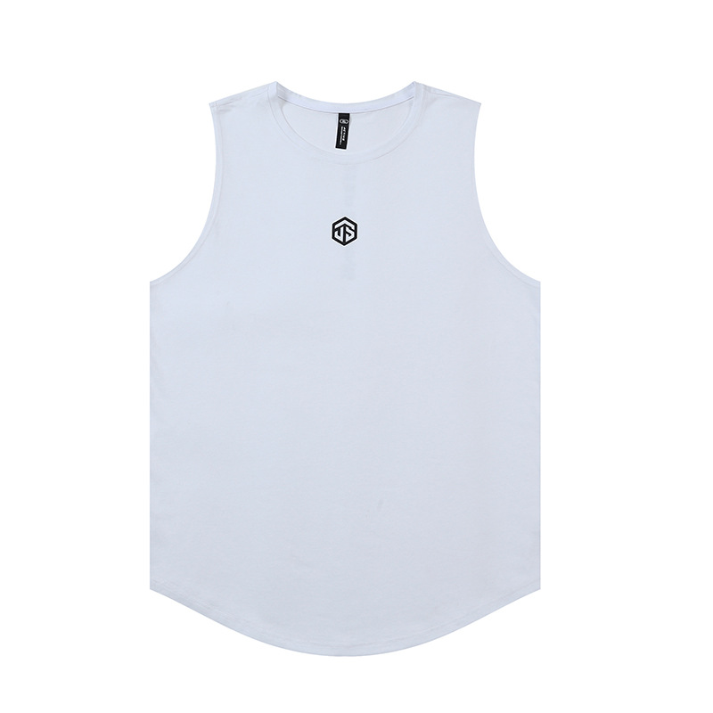 Verano de los hombres corriendo deportes Chaleco de secado rápido fitness transpirable de algodón sin mangas crossbody bottoming undershirt personalizado impreso LOGO