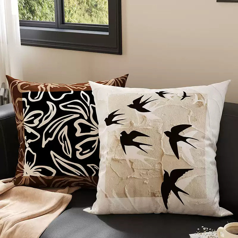 almohada de soporte de estilo francés de lujo ligera almohada de cintura de tela cama de sala de estar sofá almohada de soporte almohada de base