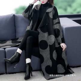 加绒外套2025新款女秋冬加肥加大码高端大衣中年妈妈高贵洋气风衣