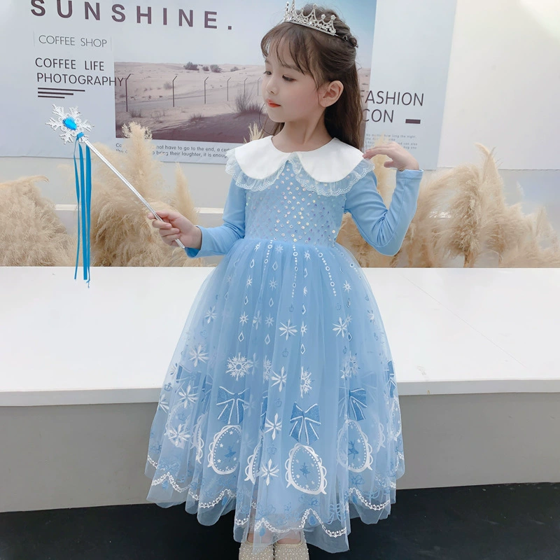 Демисезонное теплое кукольное платье, наряд, маленькийprincess костюм, тюль, корейский стиль, западный стиль