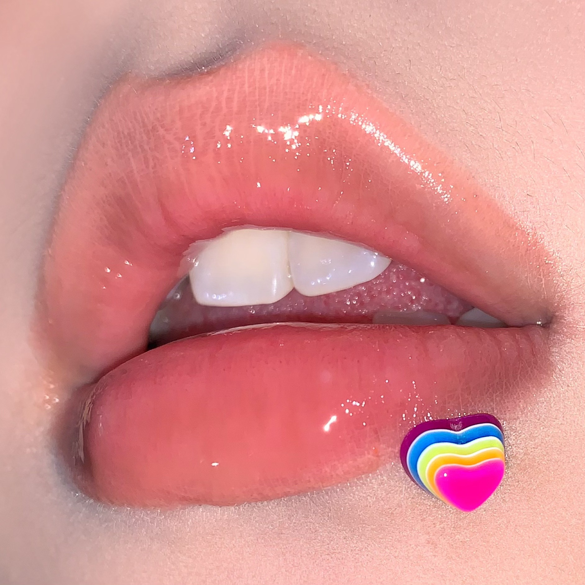 Pointed titanium steel lip stud product view