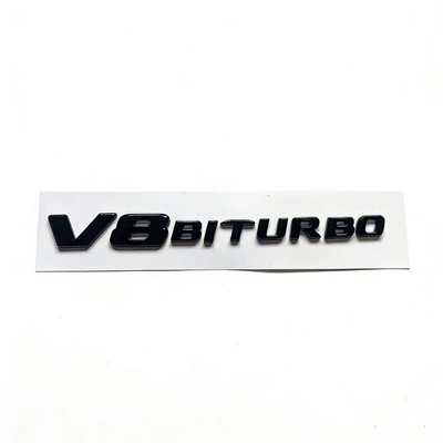 Suitable for Mercedes-Benz's New Car logo - v8-biturbo-flat-gloss-black
