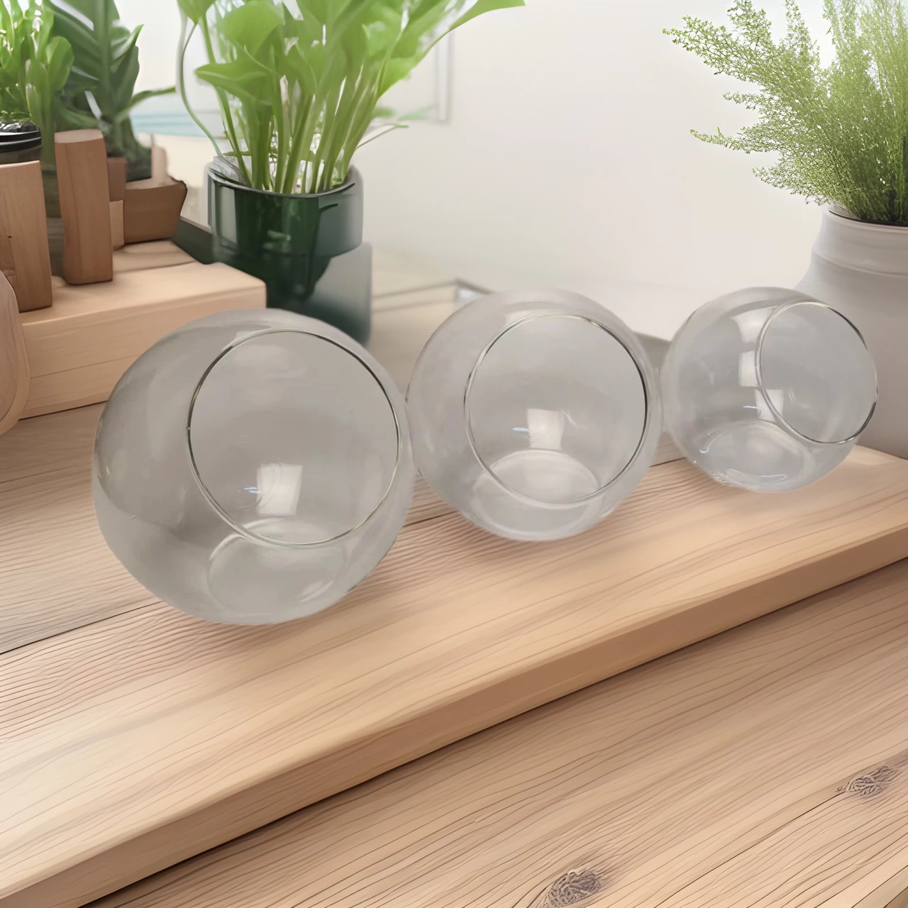 Стеклянные поделки, выдувная вручную прозрачная бутылка для микропейзажа, диагональная бутылка для аквариума, стеклянная бутылка для микропейзажа