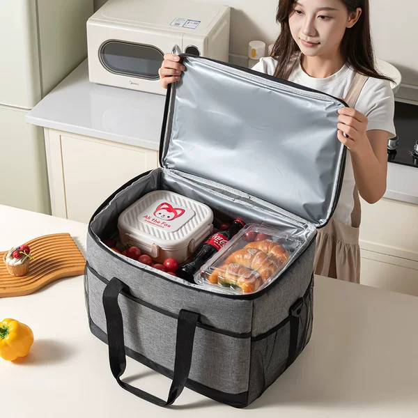 Cross-Border Exclusive 45L Insulated Bag, Outdoor Large Picnic Bag, Waterproof Oxford Cloth Ice Bag, Thickeneded Car Insulated Bag