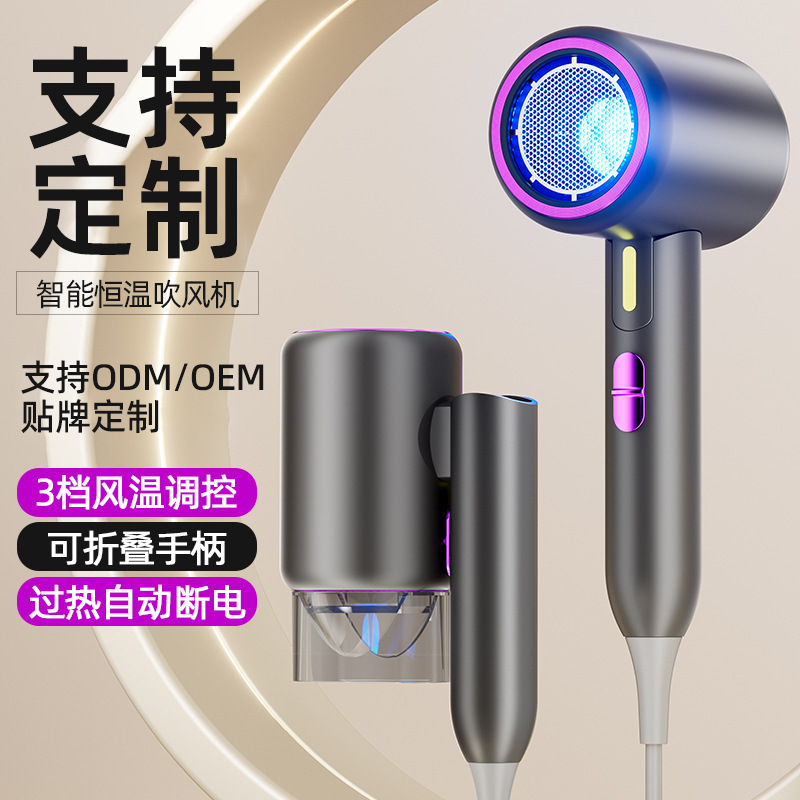 Hair Dryer Household Negative Ion Hair Care Silent High-Speed Drying Strong Wind Student Dormitory Hair Dryer