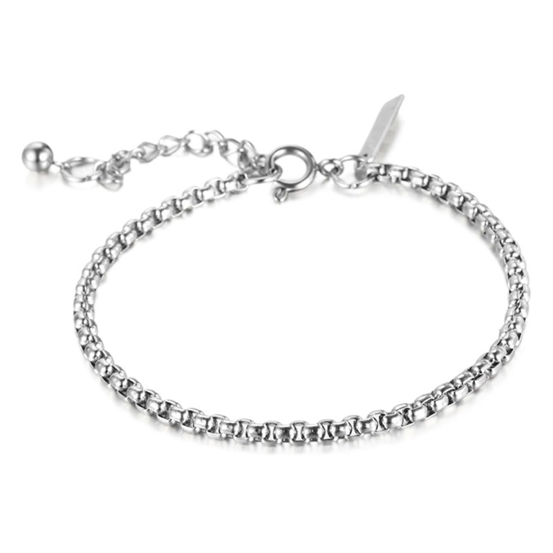 Pulsera IMI pulsera de los hombres de moda de las mujeres pulsera delgada personalizada estilo frío estilo coreano simple pulsera de estudiante de acero de titanio calle YL174