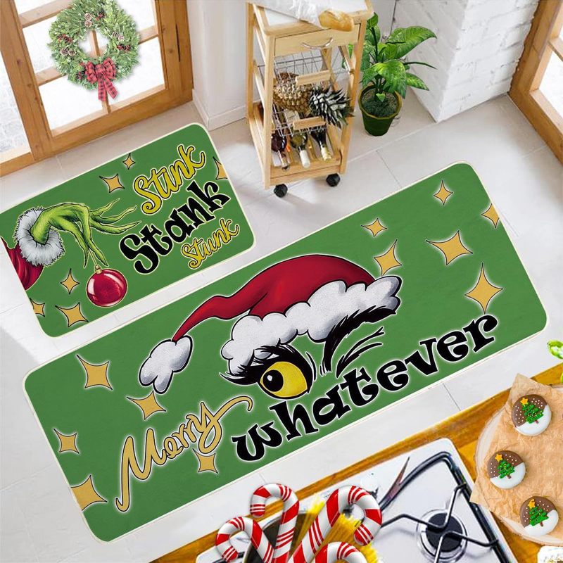 クロスボーダー TEMU Amazon クリスマス フロアマット セット ホーム キッチン 滑り止め、耐摩耗性、お手入れが簡単なフロアマットは、代理店として発送できます|undefined
