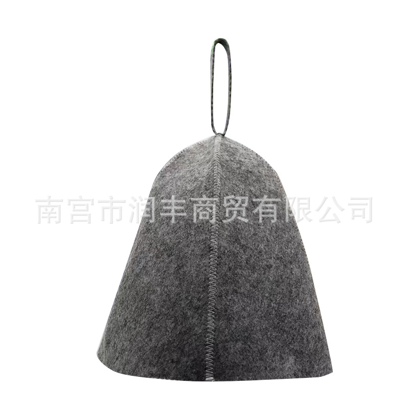 [Gorro de ducha de fieltro] simple moda gris blanco fieltro de lana caliente sudor de primavera sauna humeante sombrero de fieltro