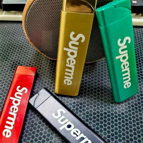 Internet celebrity's same trendy brand Sup windproof green flame metal electronic lighter inflatable gift idea