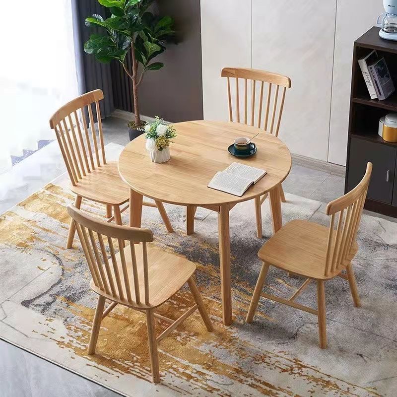 solid wood round table All solid wood Small round table table 80C Northern Europe Restaurant circular Small apartment Small round Table
