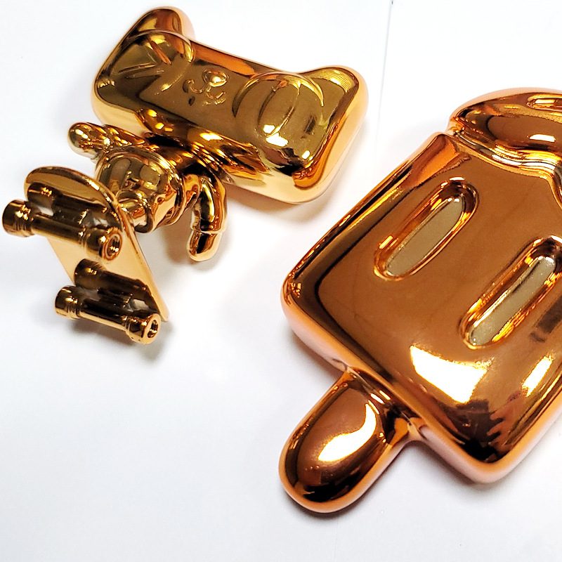 亚克力注塑件真空电镀厂家 卡通塑料玩具uv真空镀膜表面处理加工