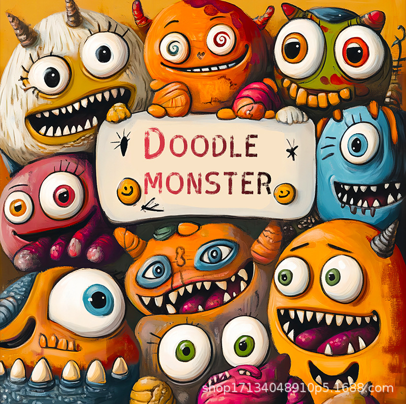 낙서 작은 괴물