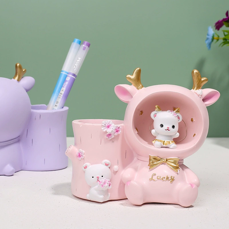 Cartoon pens holder, stationery for elementary school students, storage system, Birthday gift