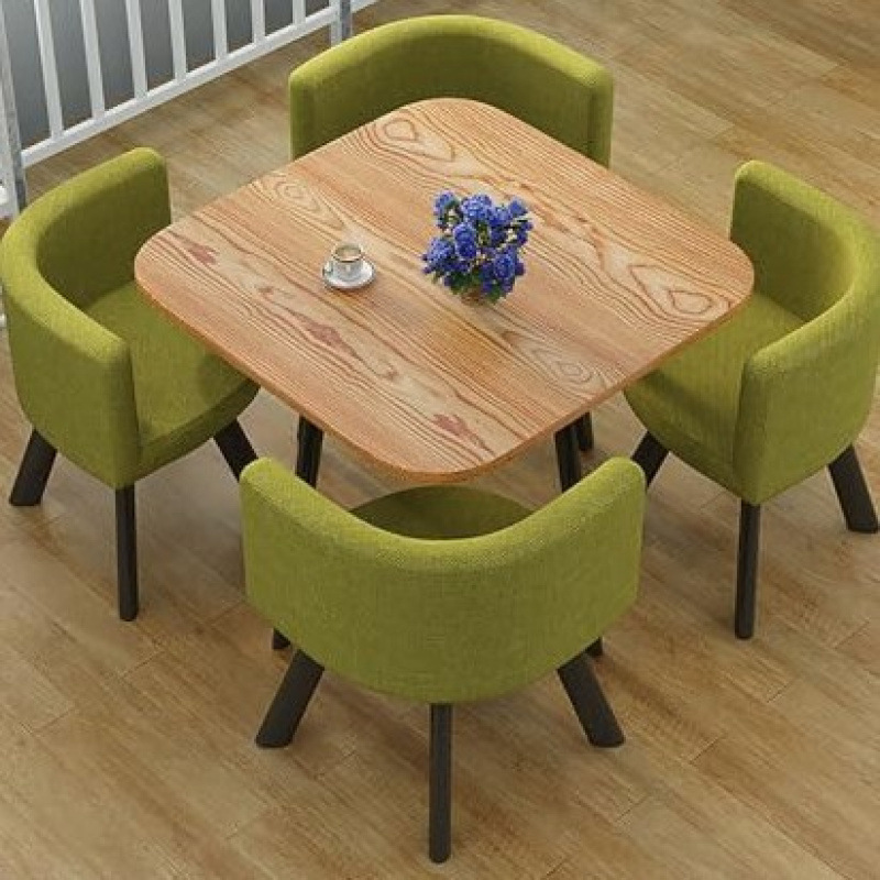 Mesa de negociación cuadrada simple, mesa de negociación, sala de estar, mesa de reunión, recepción casual, mesa redonda