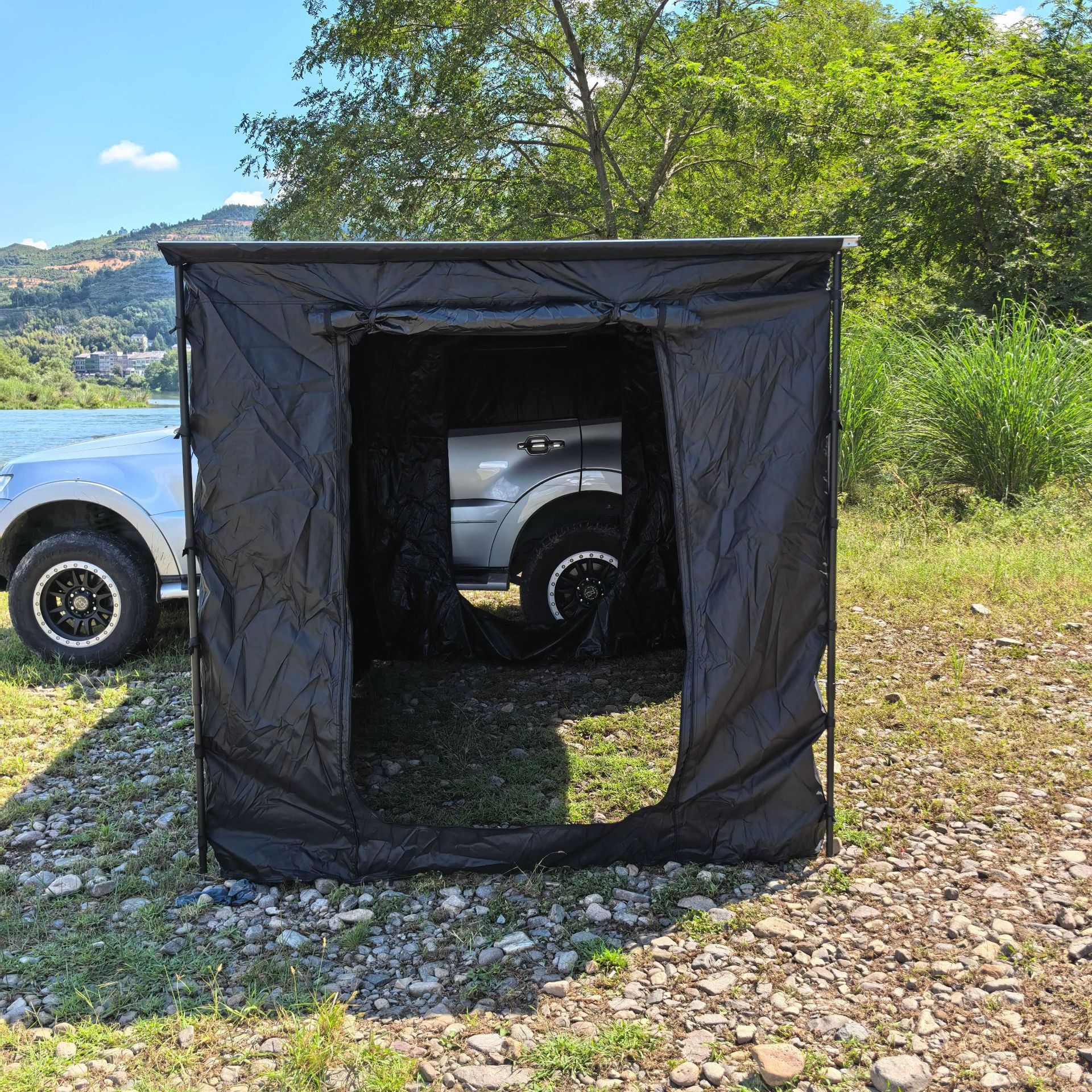 Car Side Tent, Side Tent, House Canopy, Car Side Cloth House, Car Rainproof, Sunproof, Mosquito-Proof Tent, Outdoor