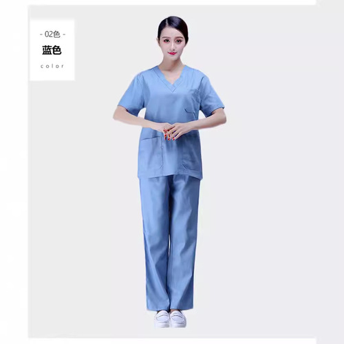 Handwashing Dress Women's Doctor Uniform Pure Cotton Men's Scrub Long Sleeve Set Short Sleeve Beauty Therapist Hospital Nurse Uniform Workwear