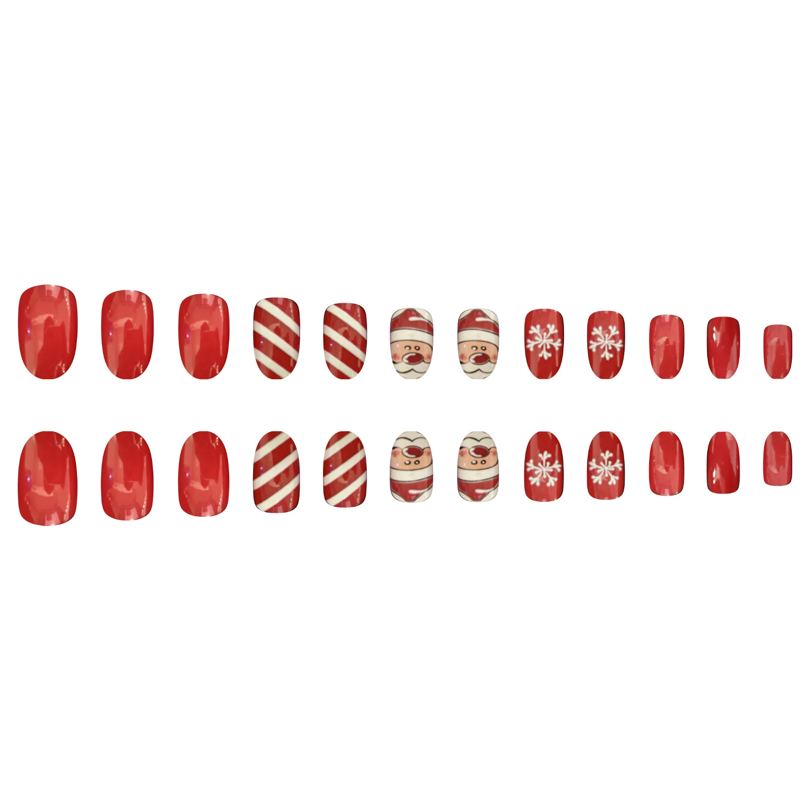 60g Weight Nail Patches Nail Supplies 1 Set Quantity ABS Material Christmas Cute Christmas Tree Santa Claus ABS Nail Patches 1 Set