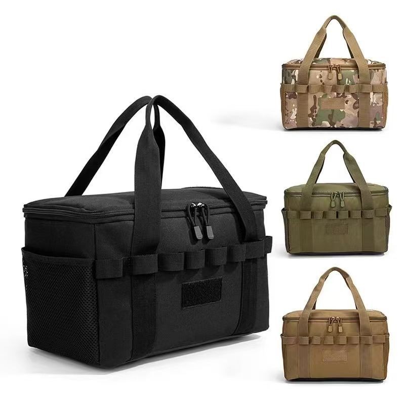 Outdoor Portable Tableware Storage Bag Camping Style Large Capacity Picnic Bag Field Portable Equipment Large Capacity Storage Bag