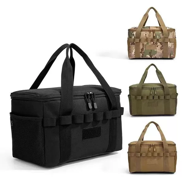 Outdoor Portable Tableware Storage Bag Camping Style Large Capacity Picnic Bag Field Portable Equipment Large Capacity Storage Bag