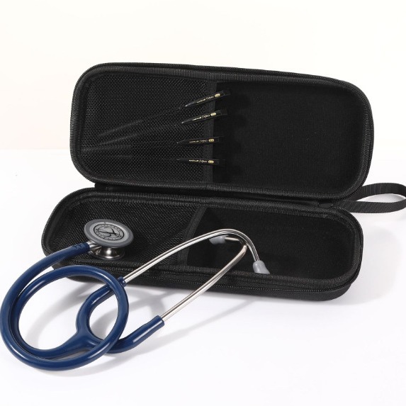 Bolsa de almacenamiento de estetoscopio de carcasa dura de eva transfronteriza, caja de almacenamiento de estetoscopio de corazón fetal multifuncional a prueba de caídas portátil para mujeres embarazadas