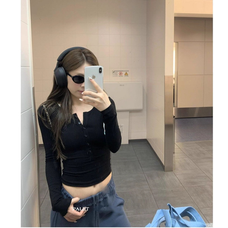 打底衫女春秋装2025年新款洋气内搭纯欲微胖辣妹长袖正肩T恤上衣|undefined