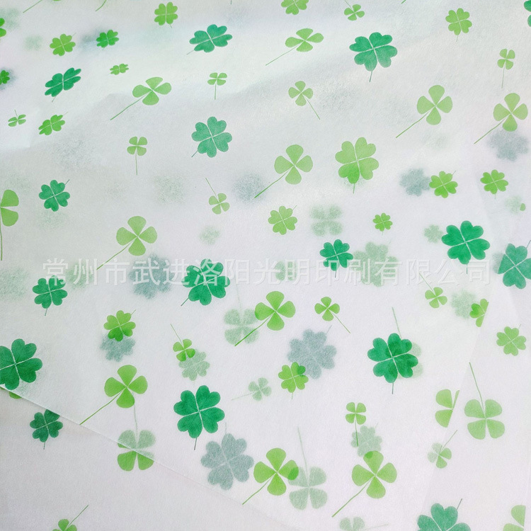 Suministro directo de fábrica de papel de copia con diseño de hojas, papel de regalo impreso a prueba de humedad en stock, cientos de patrones para elegir. image 10